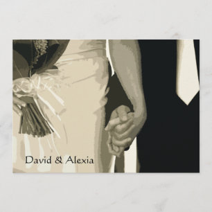 Einladung zum Hochzeitsessen Probe