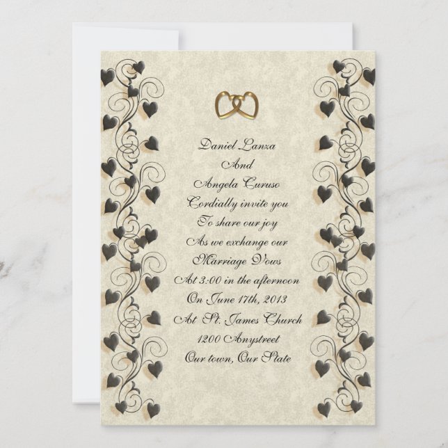 Einladung zum Hochzeitsfeiern (Vorderseite)