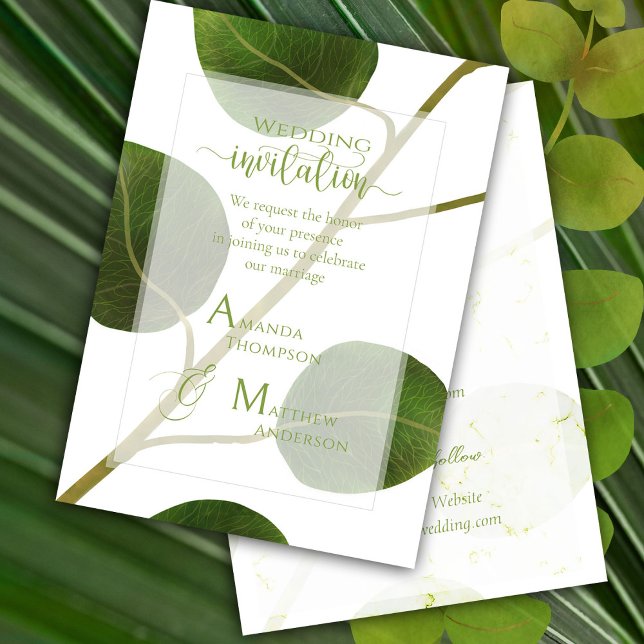Einladung zum Hochzeitsfeiern (Chic Green Wedding Invitation Card. )