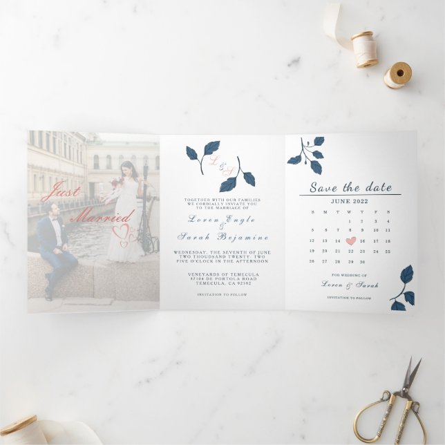 Einladung zum Hochzeitsfeiern (Innenseite)