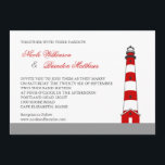 Einladung zum Hochzeitsfeiern im Leuchtturm<br><div class="desc">Moderne und dennoch elegante Einladung zur Hochzeit. Ein traditioneller Leuchtturm in Schwarz, Rot und Weiß mit grauem Untergrund. Ideal für eine Hochzeit in einem Leuchtturm, Strand, Küste, Meer oder historischen Ort gefeiert werden. Nutzen Sie es für eine große Veranstaltung oder eine intime Zeremonie. KONTAKTIEREN SIE "MARLENEDESIGNER", WENN SIE EINE ÄNDERUNG...</div>