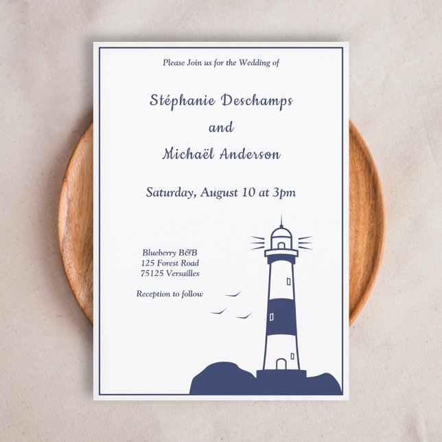Einladung zum Hochzeitsfeiern im Leuchtturm (Lighthouse Wedding Invitation)