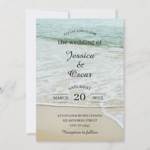 Einladung zum Hochzeitsfeiern im Minimal Beach Oce