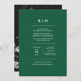 Einladung zum Hochzeitsfeiern im Minimalistischen 