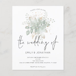 Einladung zum Hochzeitsfeiern im Rahmen des Budget