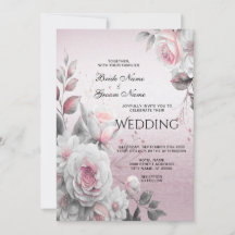 Einladung zum Hochzeitsfeiern in Rosa