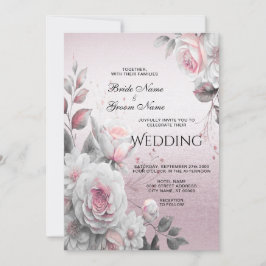 Einladung zum Hochzeitsfeiern in Rosa