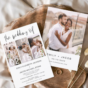 Einladung zum Hochzeitsfeiern in Schwarz-Weiß-Foto