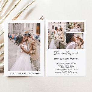 Einladung zum Hochzeitsfeiern in Schwarz-Weiß-Foto