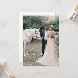 Einladung zum Hochzeitsfeiern mit Vintagem Foto