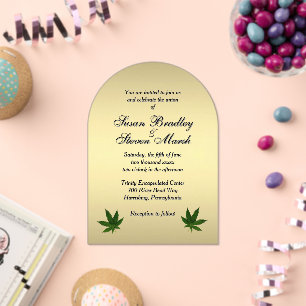 Einladung zum Hochzeitsfeiern von Classy Gold Weed