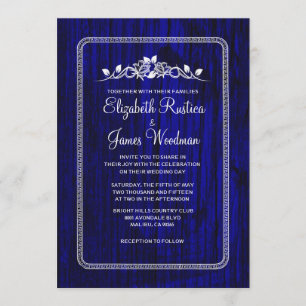 Einladung zum Hochzeitsfeiern von Royal Blue Vinta
