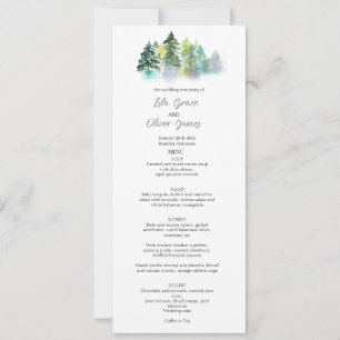 Einladung zum Hochzeitsmenü des Pine Wappen
