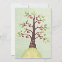 Einladung zum Hochzeitsmonographie-Apfelbaum