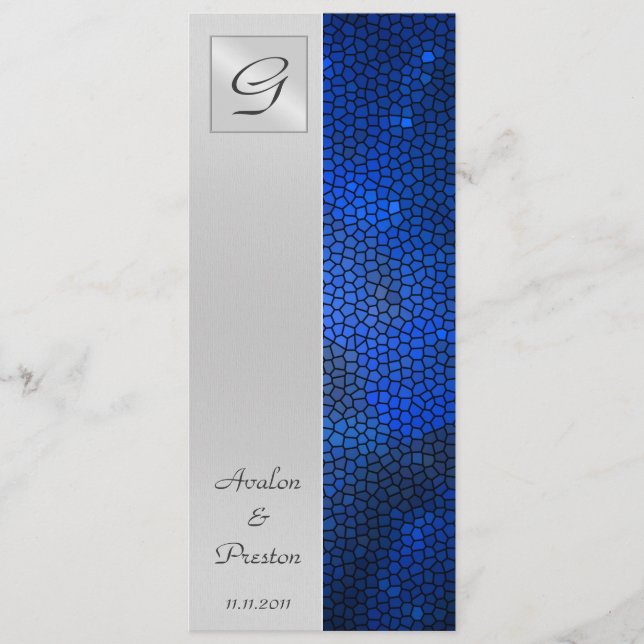 Einladung zum Hochzeitsprogramm für verkettetes Gl (Vorderseite)