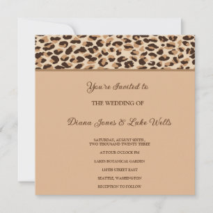 Einladung zum Hochzeitsschreiben von Leopard