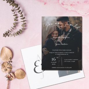 Einladung zum Hochzeitsschreiben von Text Overlay  Postkarte