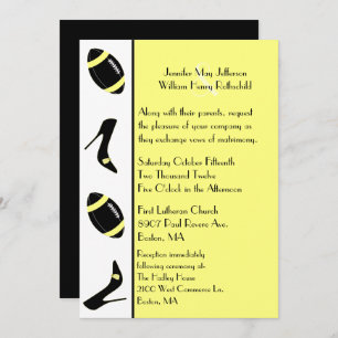 Einladung zum Hochzeitsspiel von Gelb und Schwarz