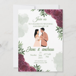 Einladung zum Hochzeitstag