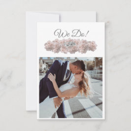 Einladung zum Hochzeitstag Foto Pastel Pink Dream-