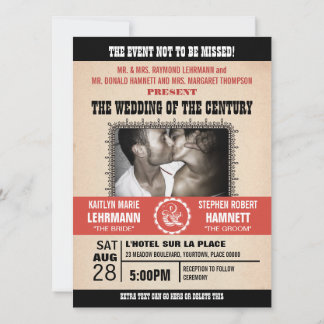 Einladung zum Hochzeitstreffen im Foto
