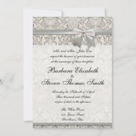 Einladung zum Hochzeitsvorbereiten von weißer Spit