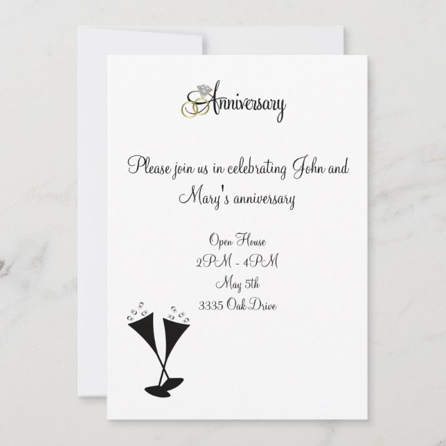 Einladung zum Jahrestag (Vorderseite)