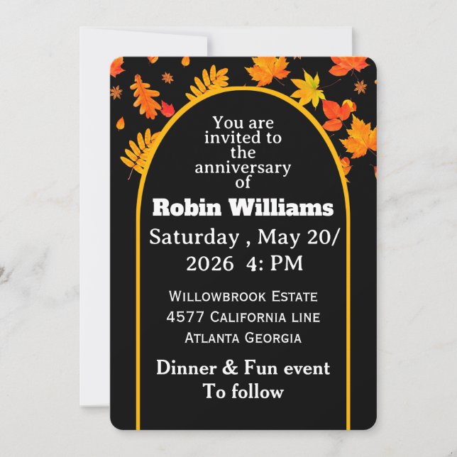 Einladung zum Jubiläum | bearbeitbar (Vorderseite)