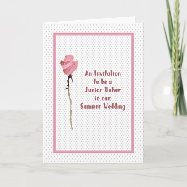 Einladung zum Junior Usher in Summer Wedding (Vorderseite)