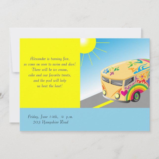 Einladung zum Kindergeburtstag (Vorderseite)