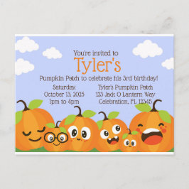 Einladung zum Kindergeburtstag von Pumpkin-Patches Postkarte