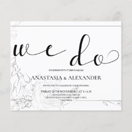 Einladung zum klassischen Budget für Hochzeitsfeie Flyer