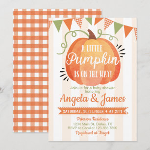 Einladung zum kleinen Pumpkin Patch Baby Shower