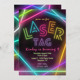 Einladung zum Laser Tag Birthday | Girl Laser Tag
