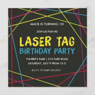 Einladung zum Laser Tag Geburtstag