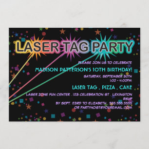 Einladung zum Laser Tag Geburtstag