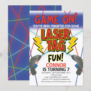 Einladung zum Laser Tag Geburtstag