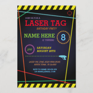 Einladung zum Laser Tag Geburtstag Party