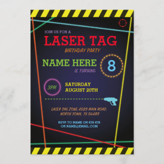 Einladung zum Laser Tag Geburtstag Party