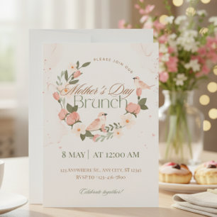 Einladung zum Muttertagsbrunch im eleganten Design