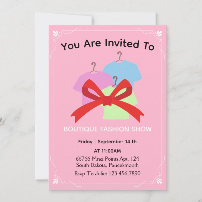 Einladung zum neuen Red Closing Store (Vorderseite)