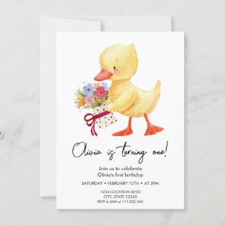 Einladung zum niedlichen Duckling zum Geburtstag