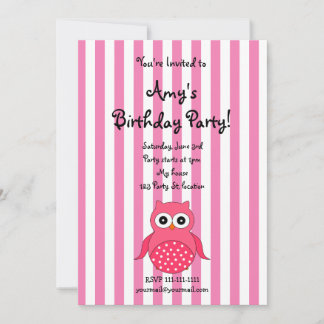 Einladung zum niedlichen Geburtstag der Eule