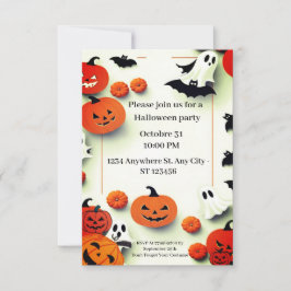 Einladung zum niedlichen Halloween-Party