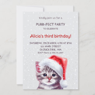 Einladung zum niedlichen Katzengeburtstag