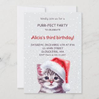 Einladung zum niedlichen Katzengeburtstag