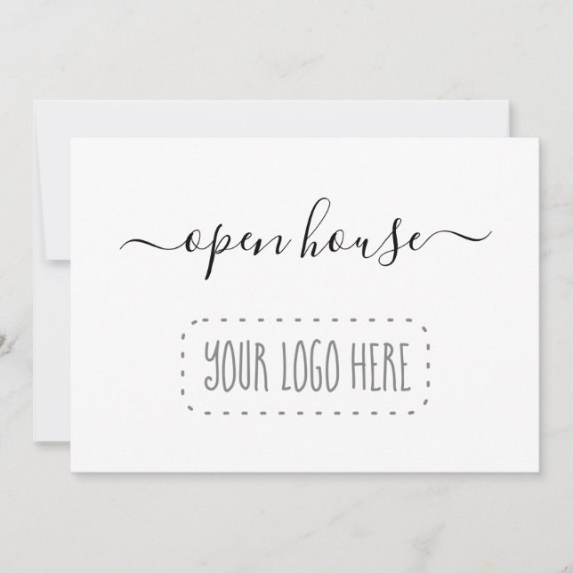 Einladung zum Open House - Logo hinzufügen (Vorderseite)