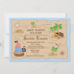 Einladung zum Pirate Baby Shower