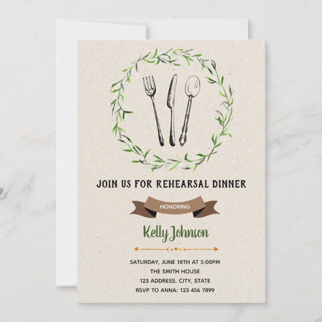 Einladung zum Probe (Vorderseite)