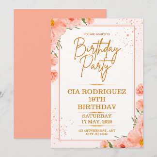 Einladung zum rosa Geburtstag